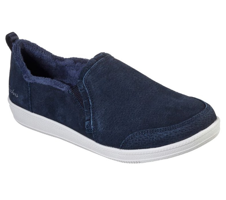 Skechers Dam Marinblå Slip On - Madison Ave - Plushed - Sverige (JHANS-8109)